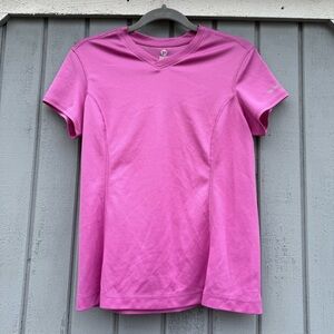 Merrell Select Wick Pink V-Neck Athletic T-Shirt Size Medium